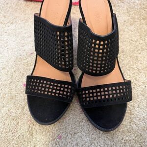 Charlotte Russe Black Cutout Sandals